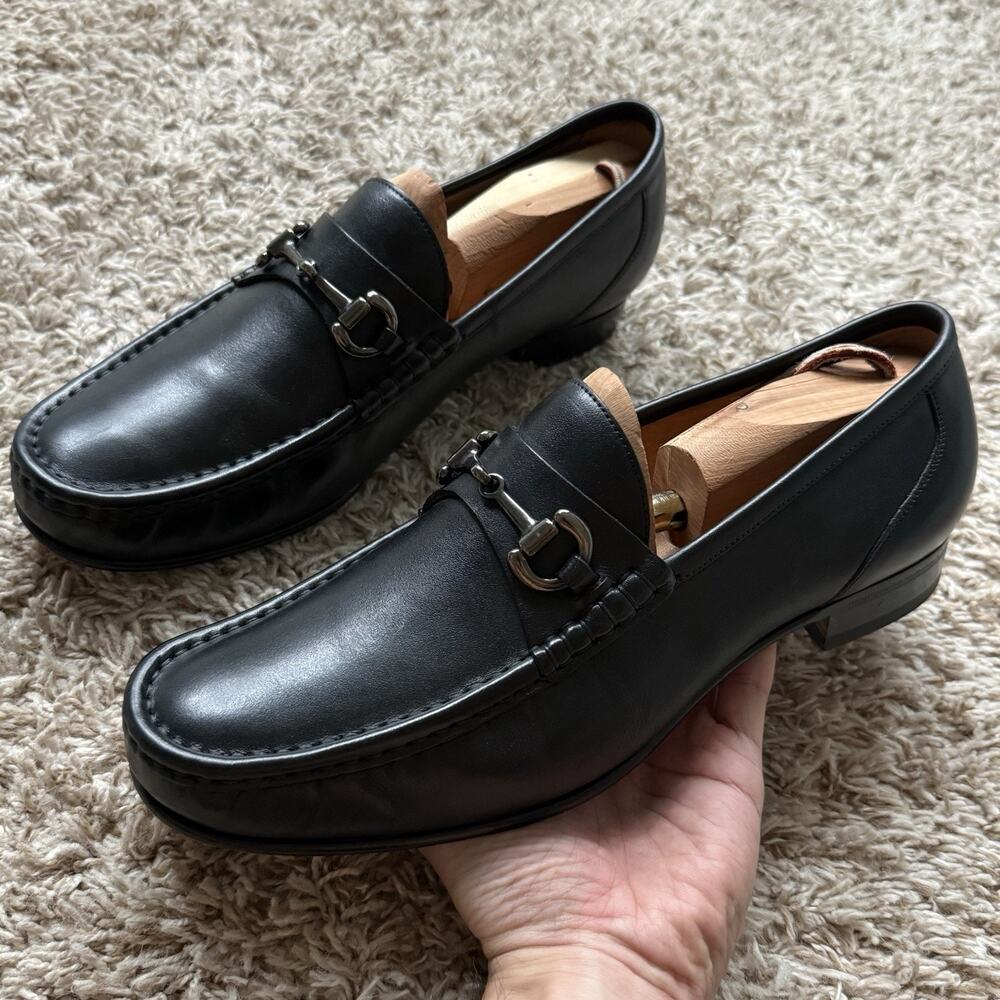 $239 Beckett Simonon Beaumont Black Leather Horsebit Loafers Men’s Size 10